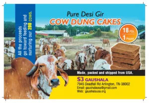 Cow Dung Cakes- 1lb(Approx.)